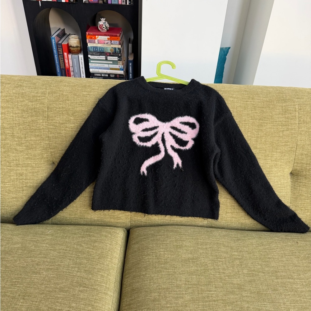Katie J NYC Maggie Pink Bow Sweater